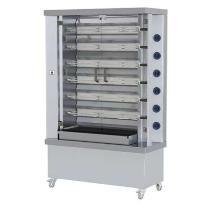 Kycklinggrill - 6 spett, 30 kycklingar 1200x500x1880mm