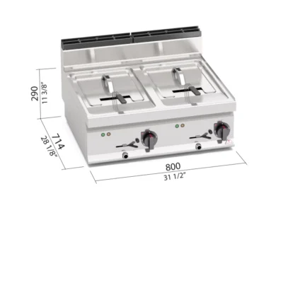 BERTOS FRITÖS DUBBEL 18kw  800x714x280 - Bild 2
