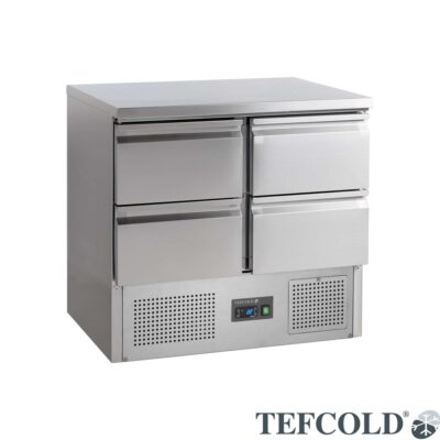 TEFCOLD Kylbänk Saladette SA914, 4 lådor, GN 1/1