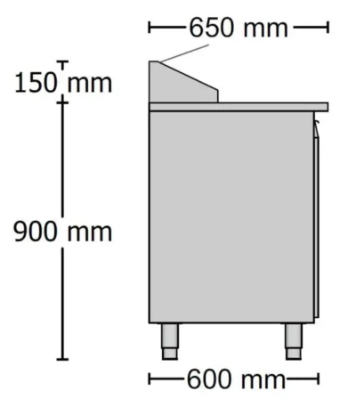 Kylbänk Allthermo 1230x600x900 med  7 draglådor GN 1/1 - Bild 2